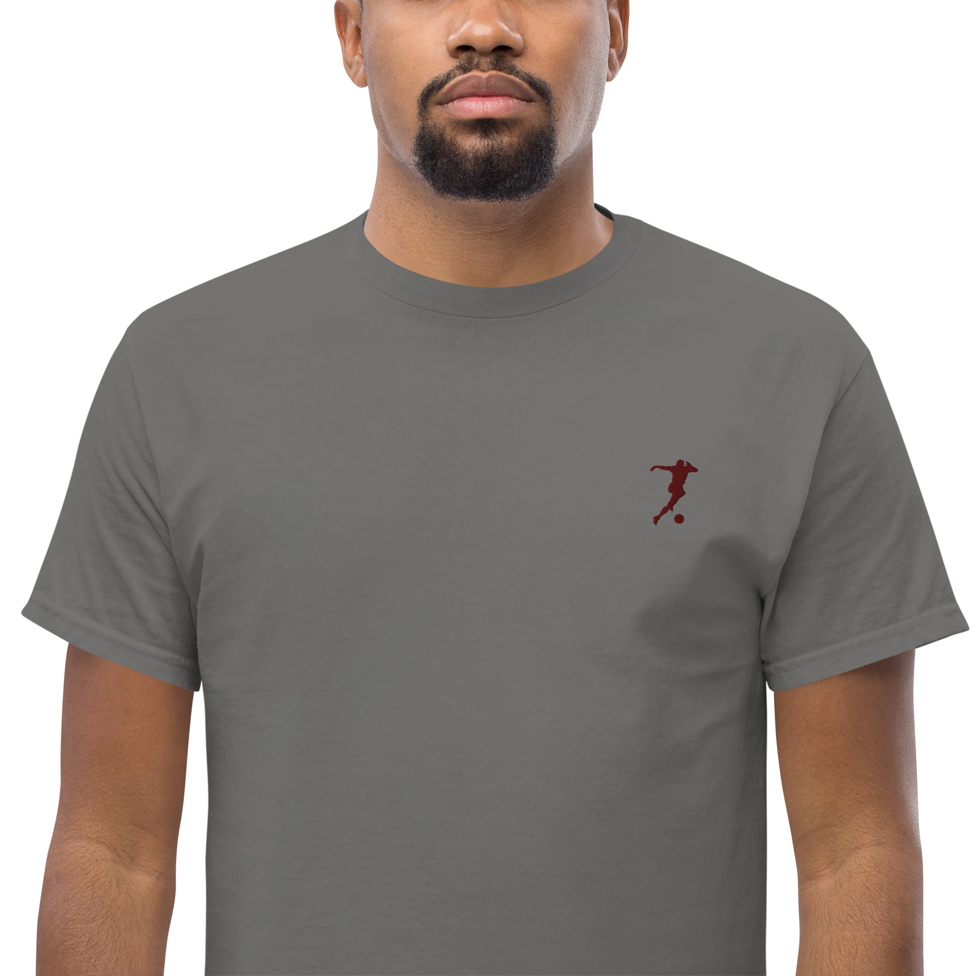 Soccer Player Men's Cotton T-Shirt - Activewear Well
