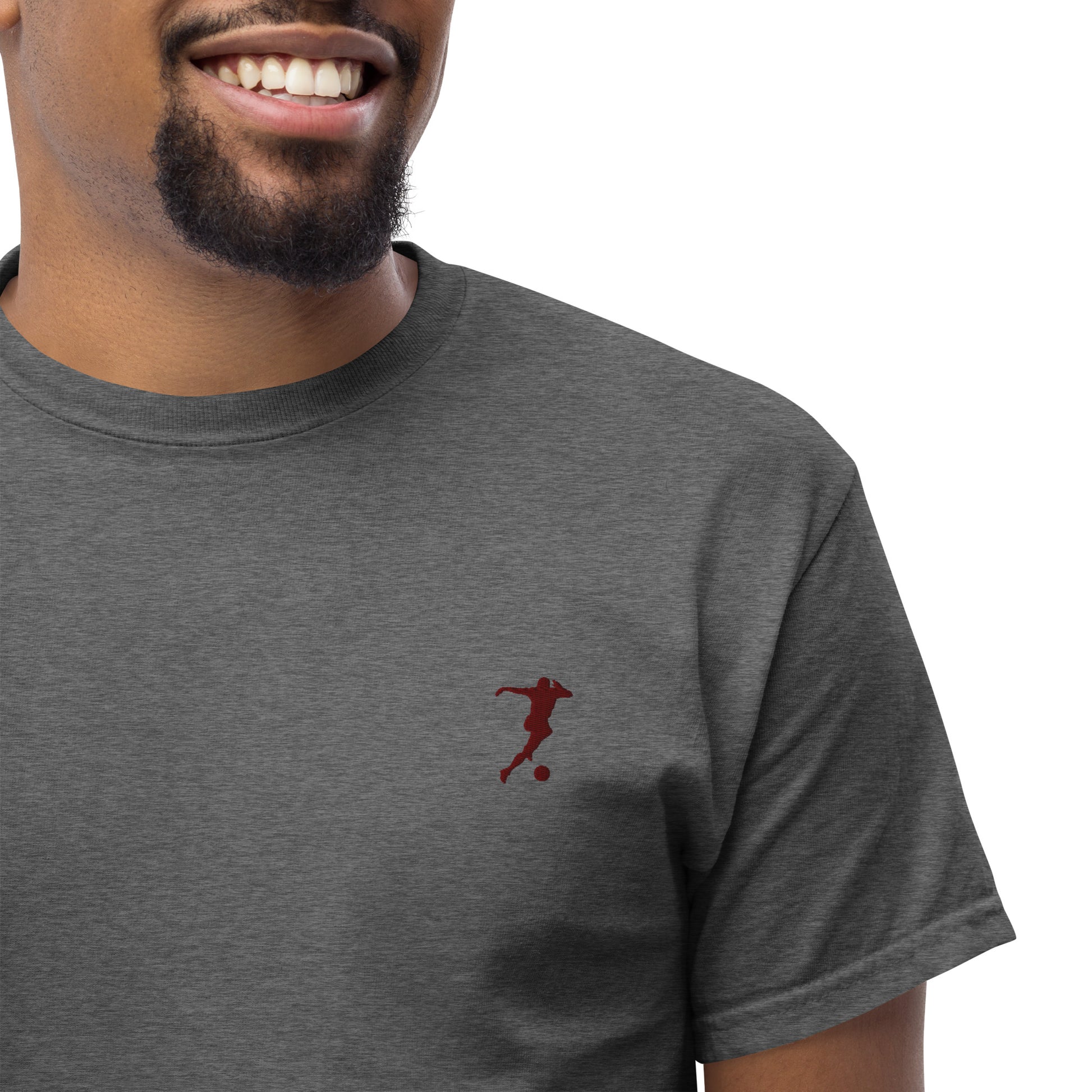 Soccer Player Men's Cotton T-Shirt - Activewear Well