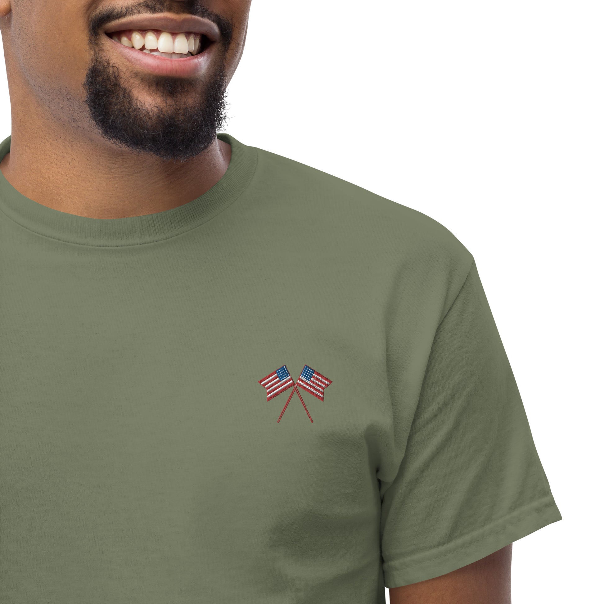American Flag Men's Cotton T-Shirt - Activewear Well