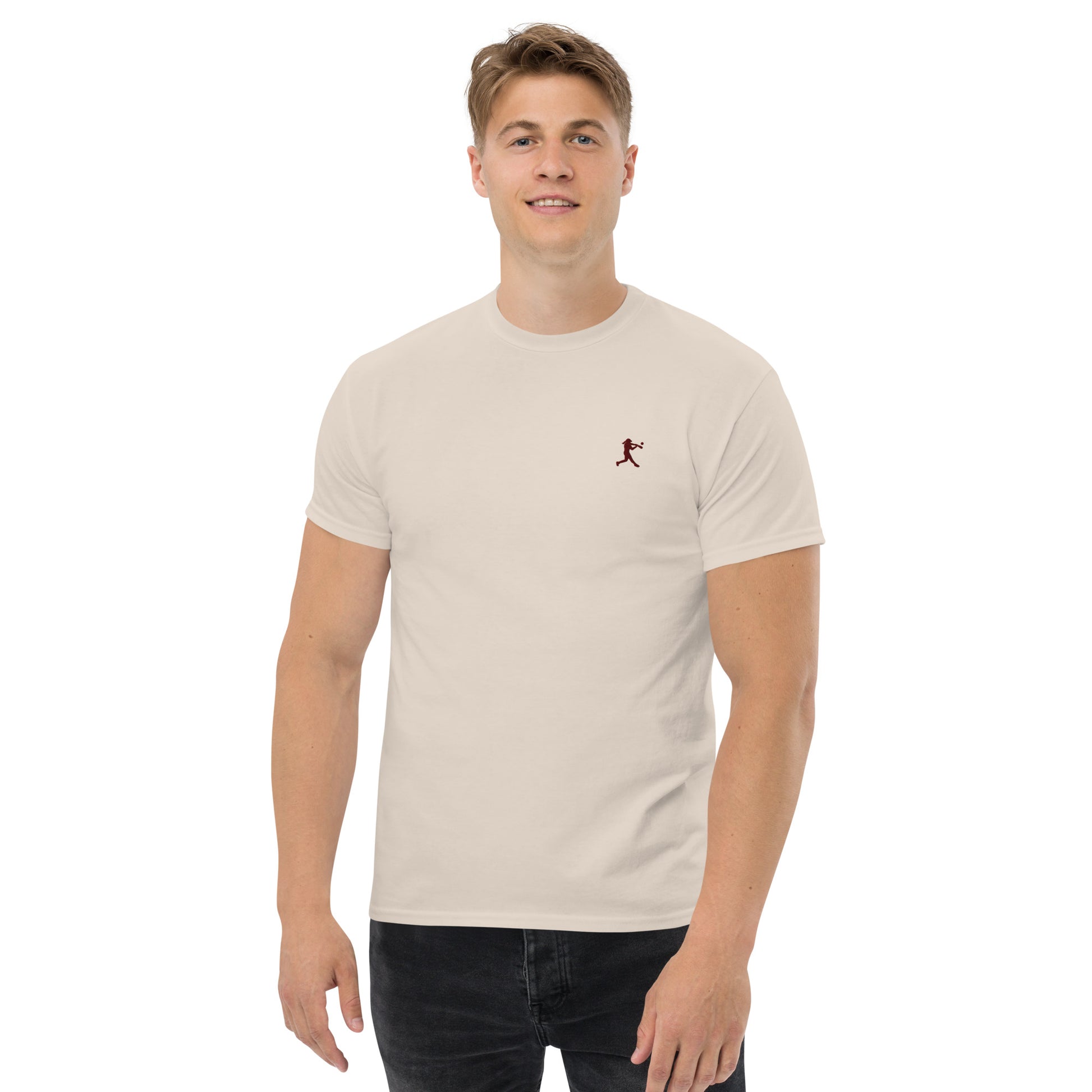 Baseball Player Men's Cotton T-Shirt - Activewear Well