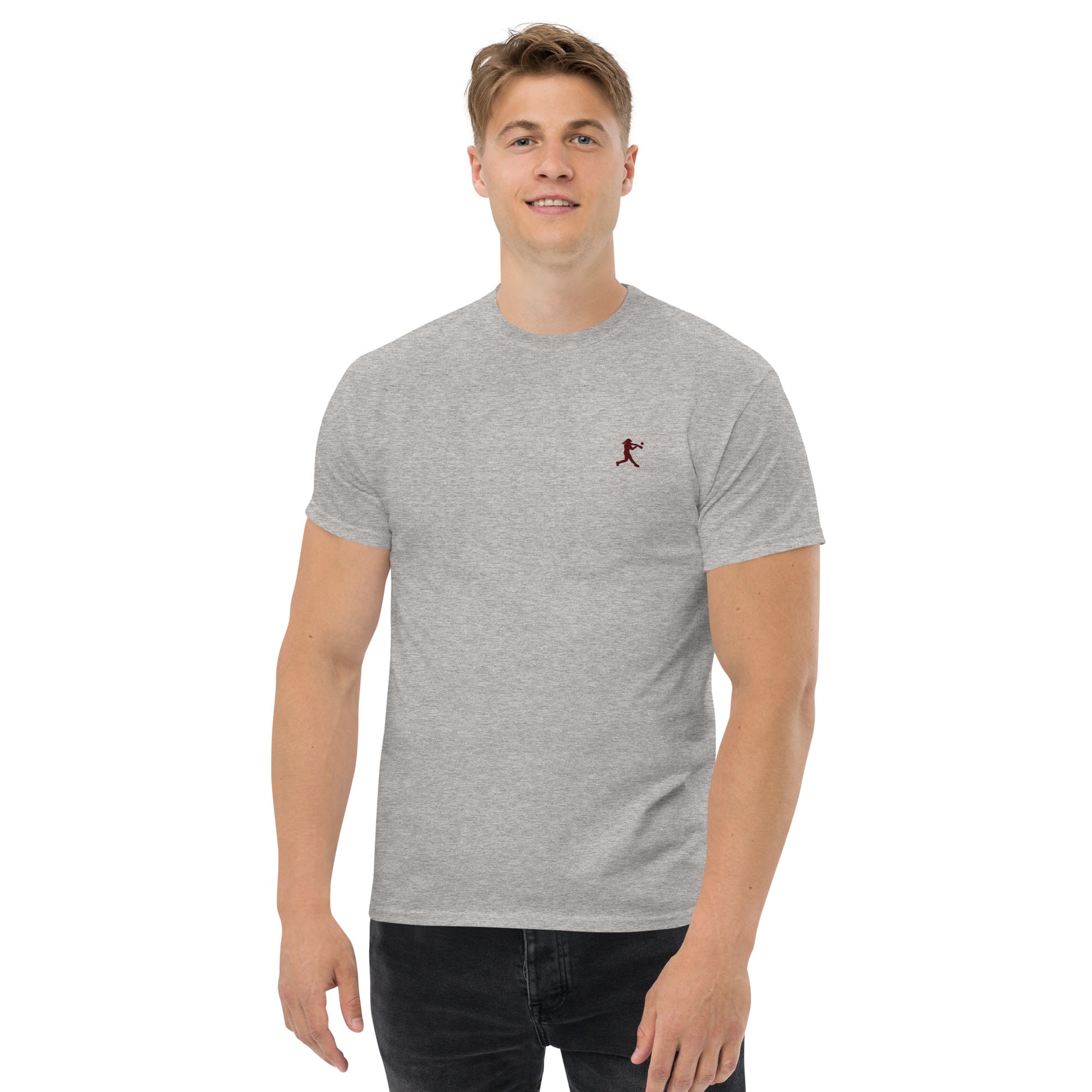 Baseball Player Men's Cotton T-Shirt - Activewear Well