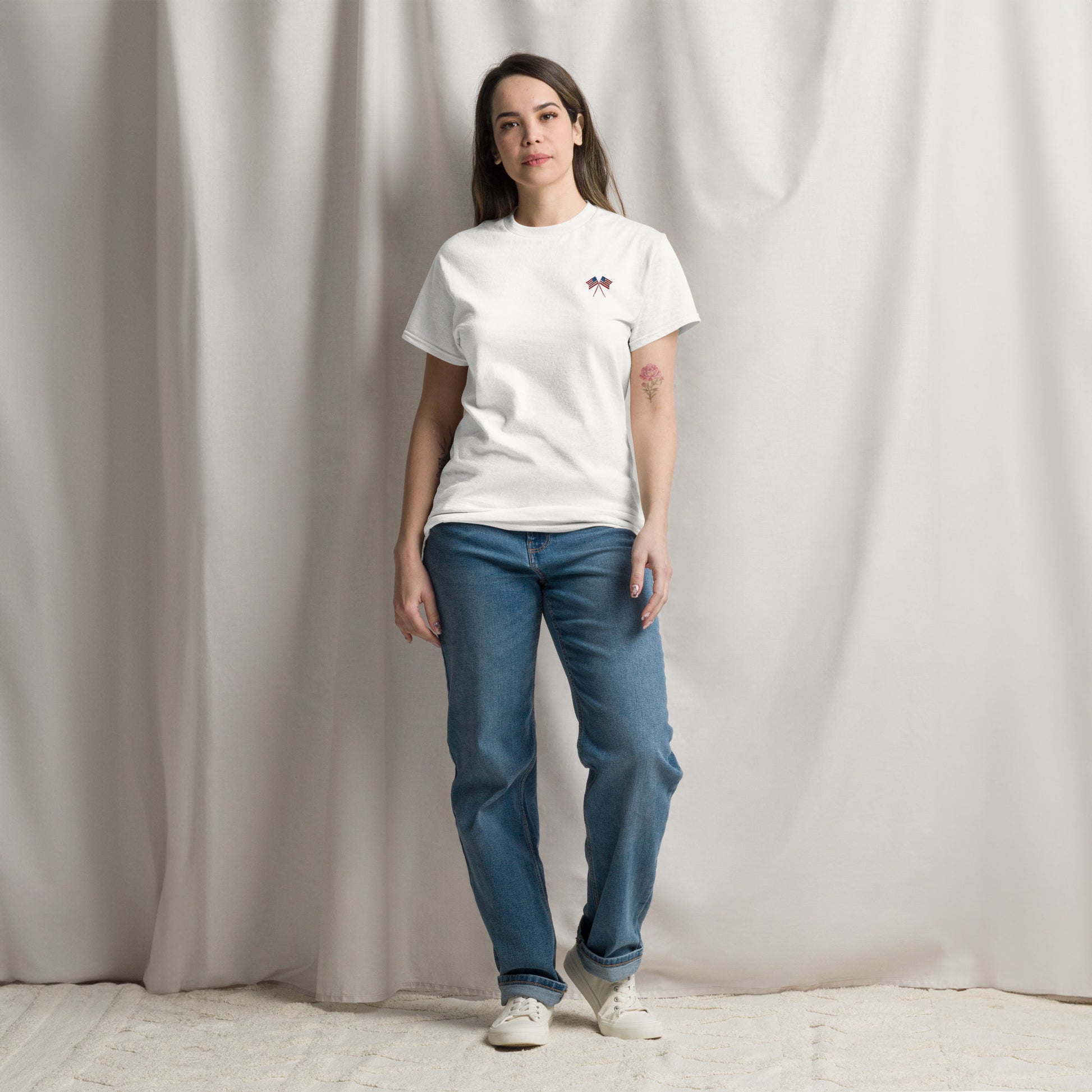 American Flag Men's Cotton T-Shirt - Activewear Well