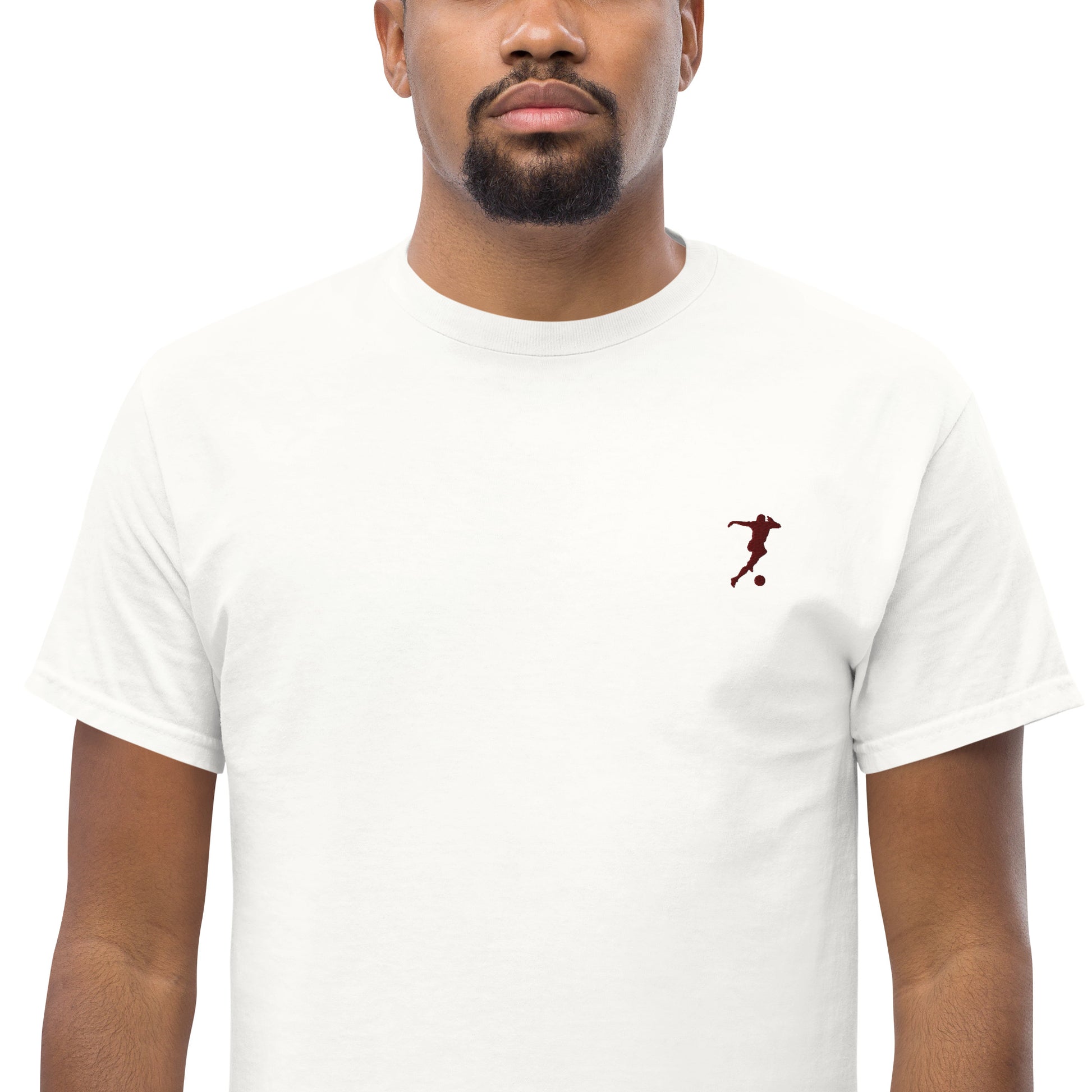 Soccer Player Men's Cotton T-Shirt - Activewear Well