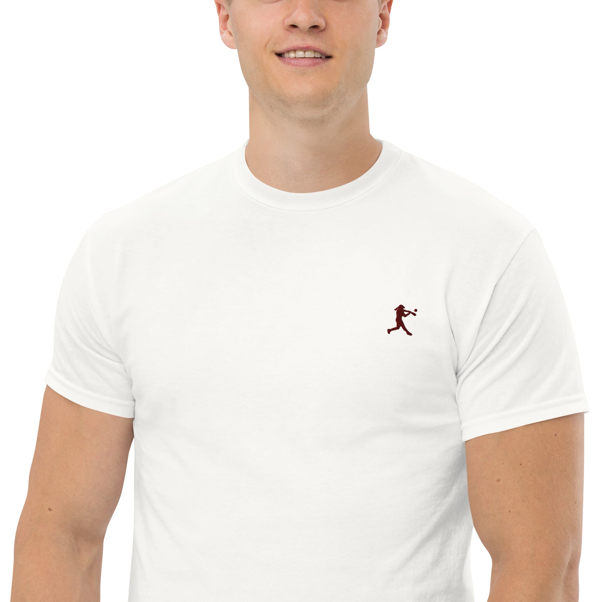 Baseball Player Men's Cotton T-Shirt - Activewear Well