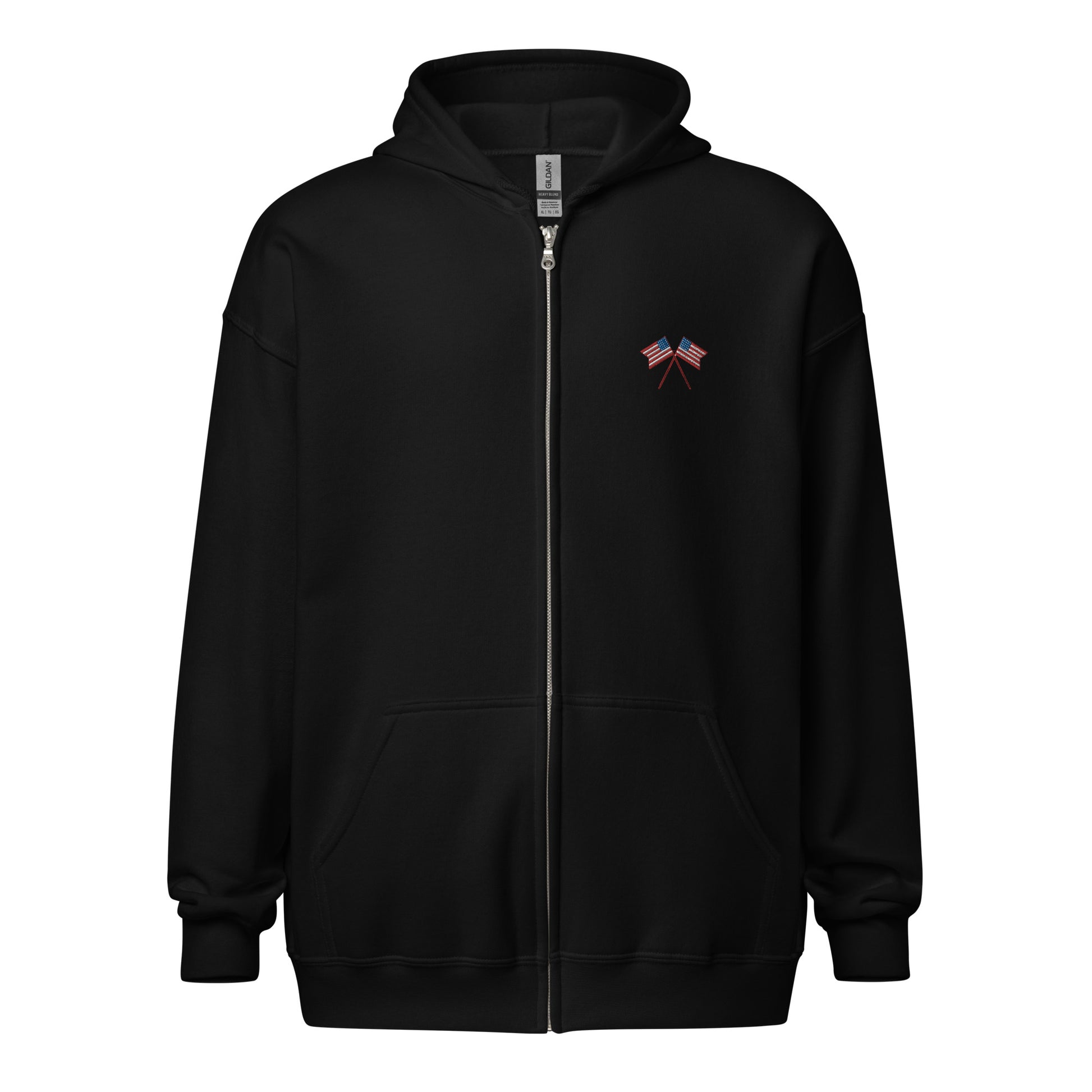 American Flag Fleece Full-Zip Hoodie - Activewear Well