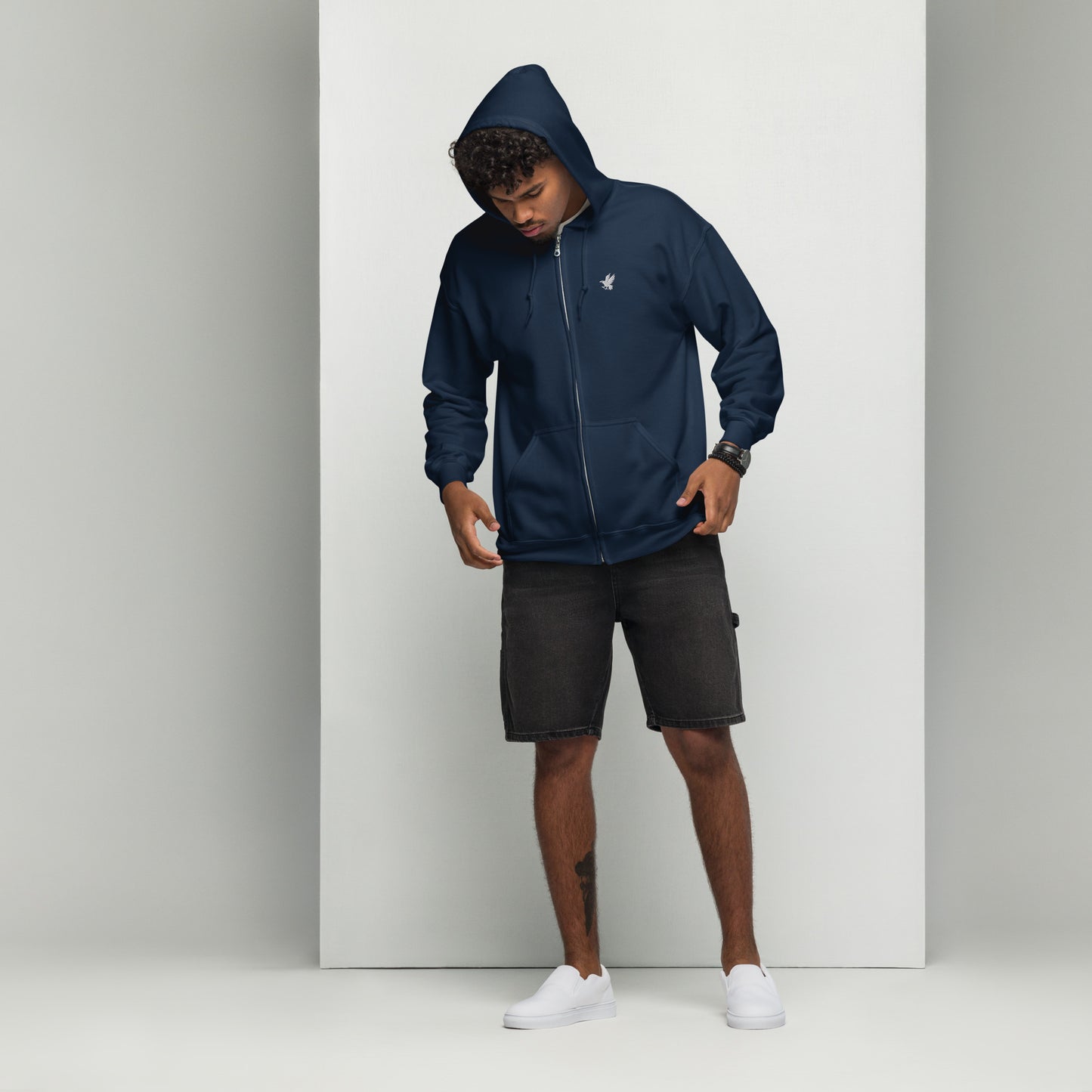 US Eagle Fleece Zip Hoodie