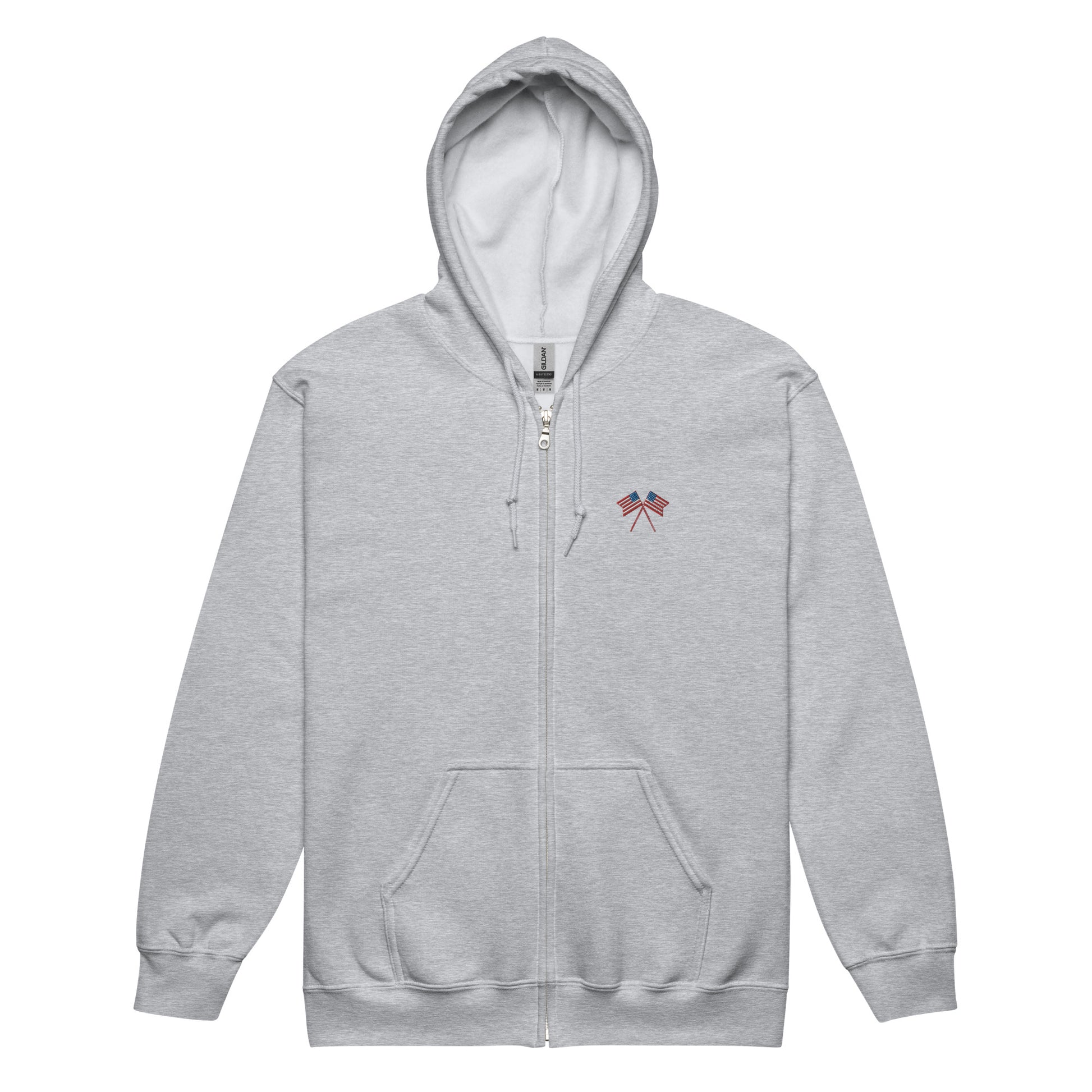 American Flag Fleece Full-Zip Hoodie - Activewear Well