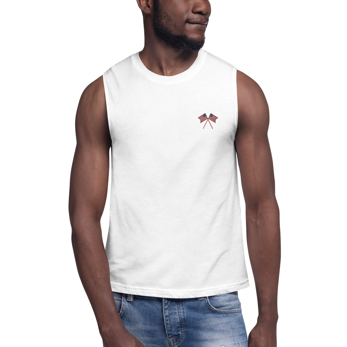 American Flag Muscle Shirt - Activewear Well