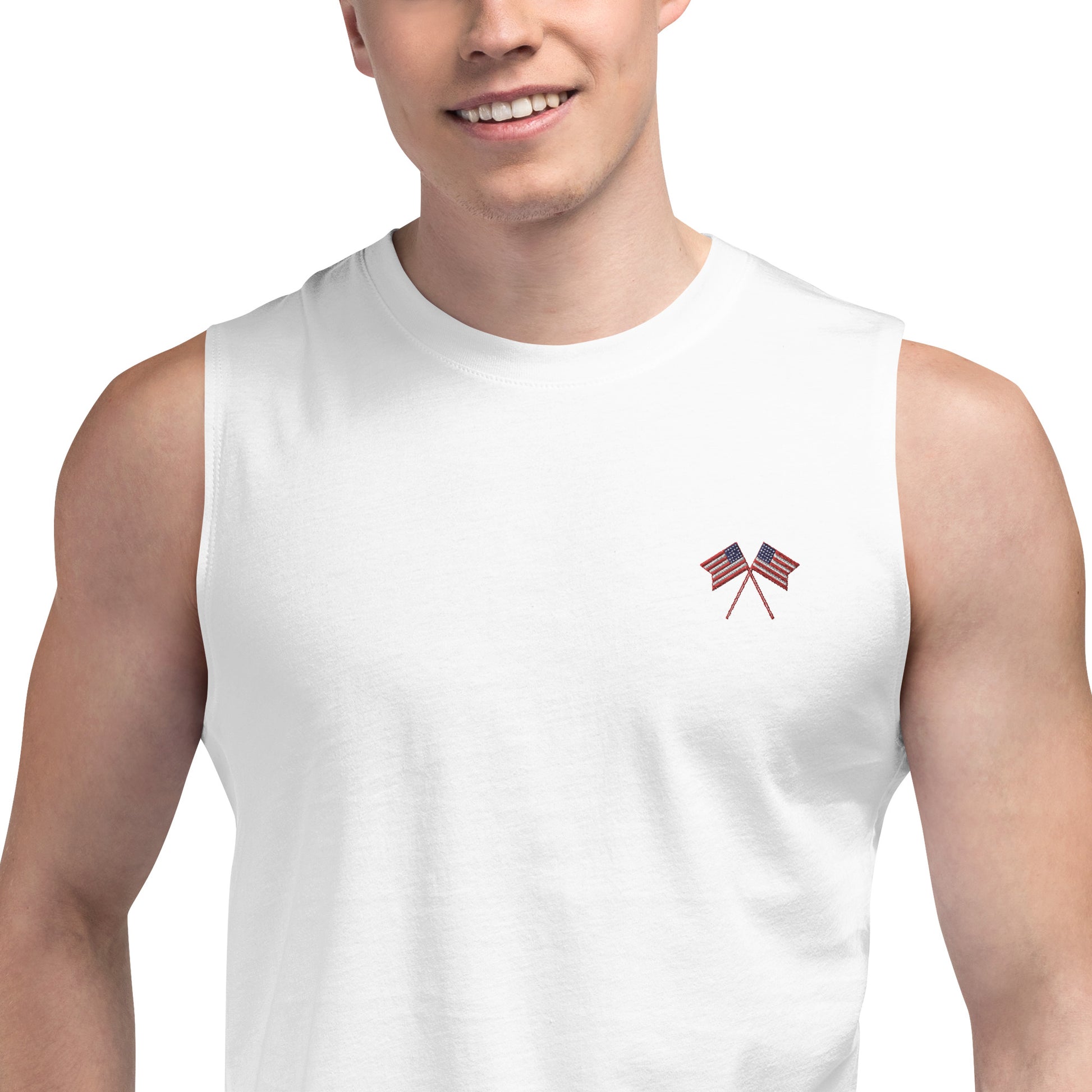 American Flag Muscle Shirt - Activewear Well