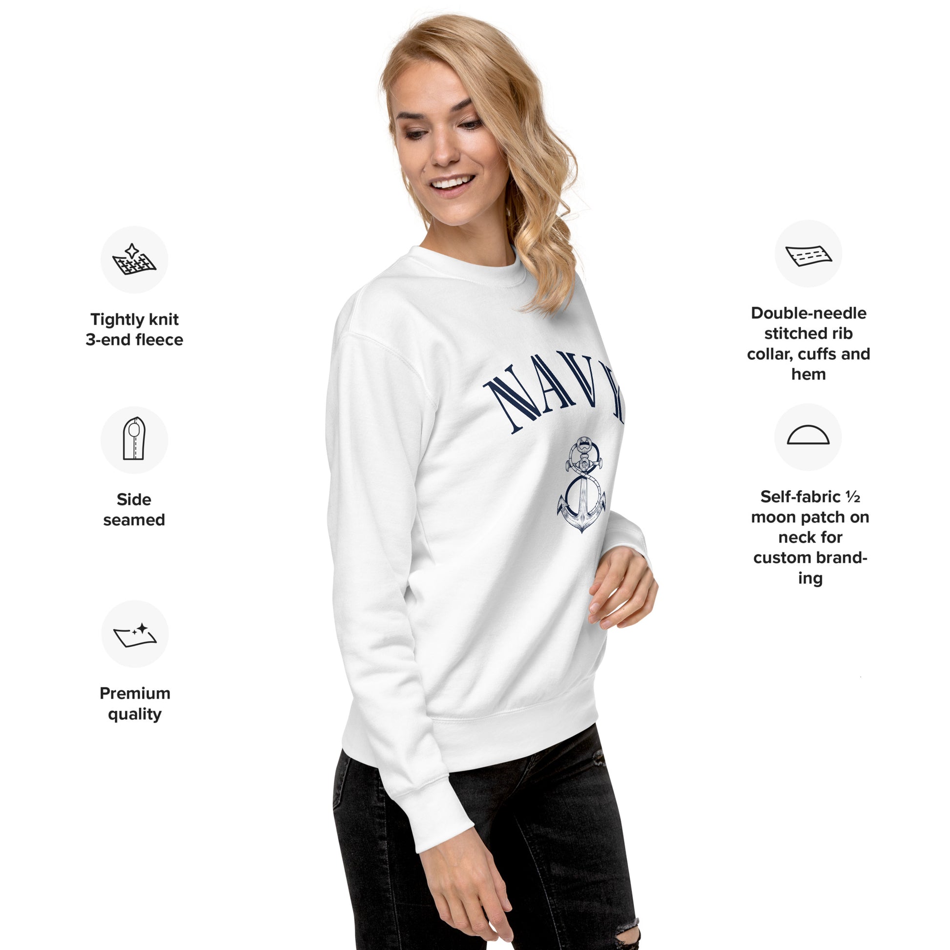 US Navy Unisex Premium Sweatshirt - Activewear Well