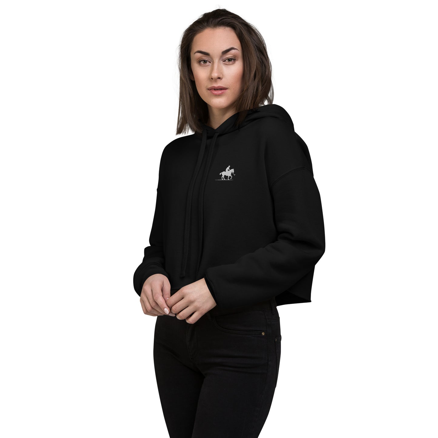 Polo Women's Embroidered Crop Hoodie - Activewear Well