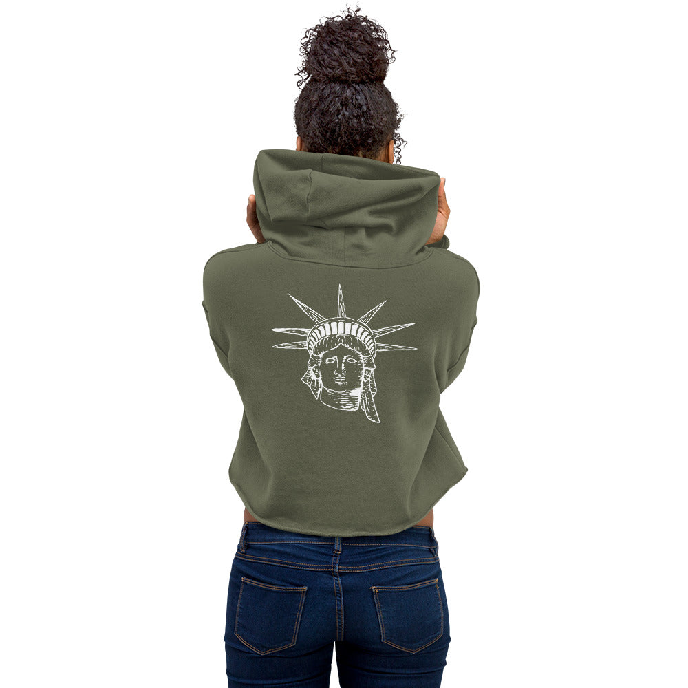 Liberty Women's Printed Crop Hoodie - Activewear Well