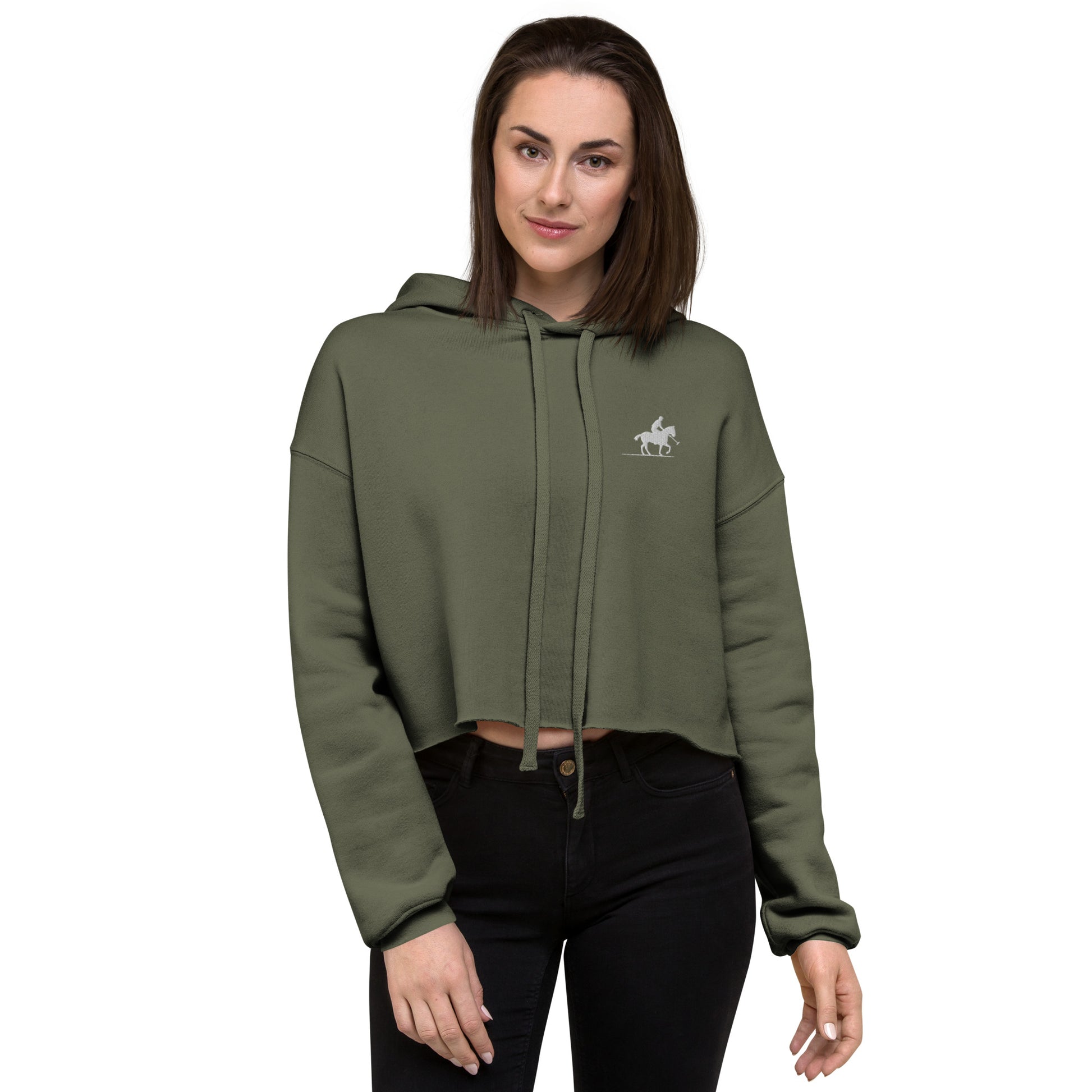 Polo Women's Embroidered Crop Hoodie - Activewear Well