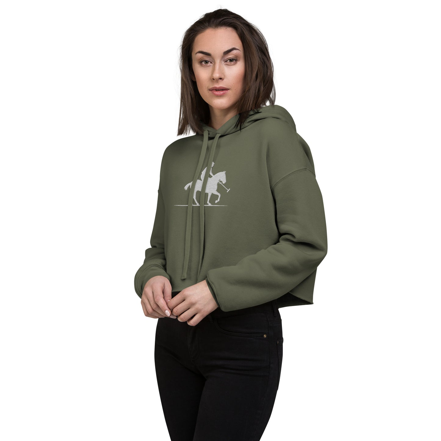 Polo Club Embroidered Crop Hoodie - Activewear Well