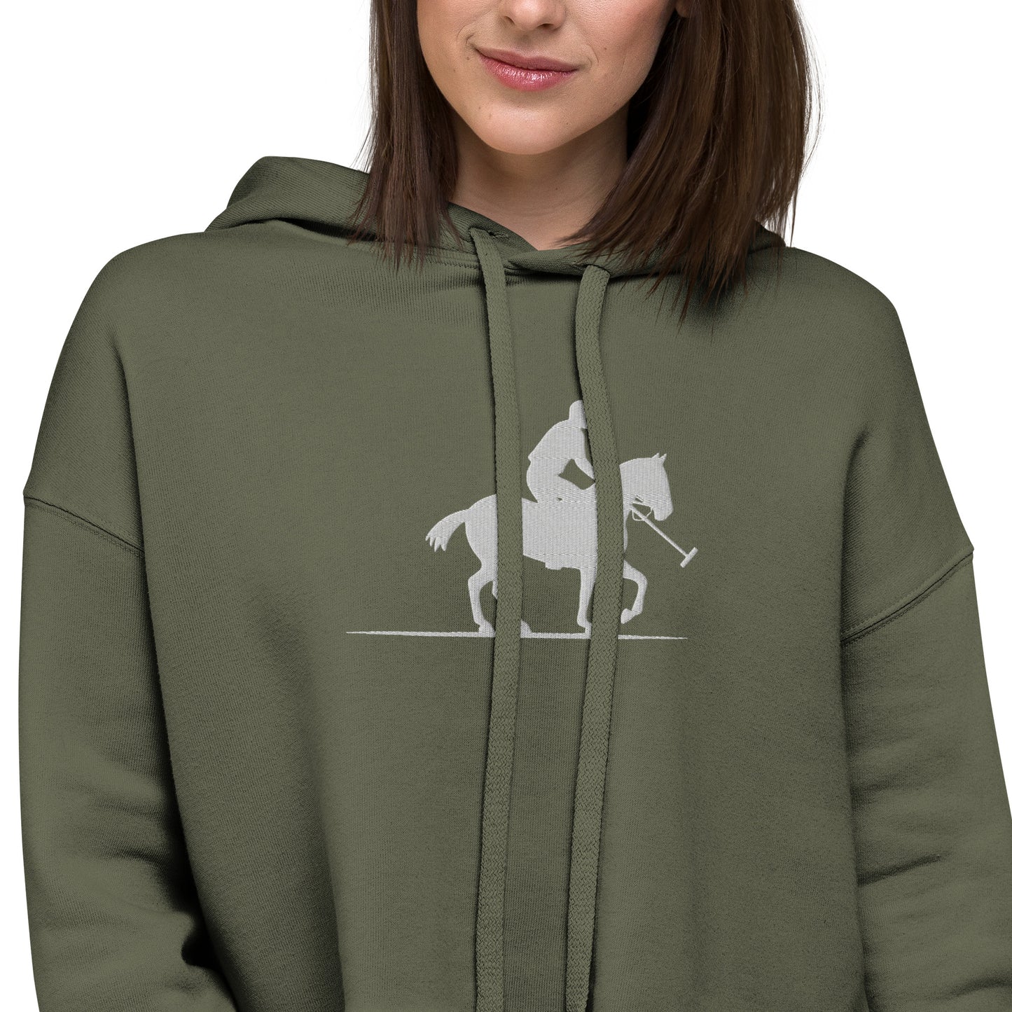Polo Club Embroidered Crop Hoodie - Activewear Well