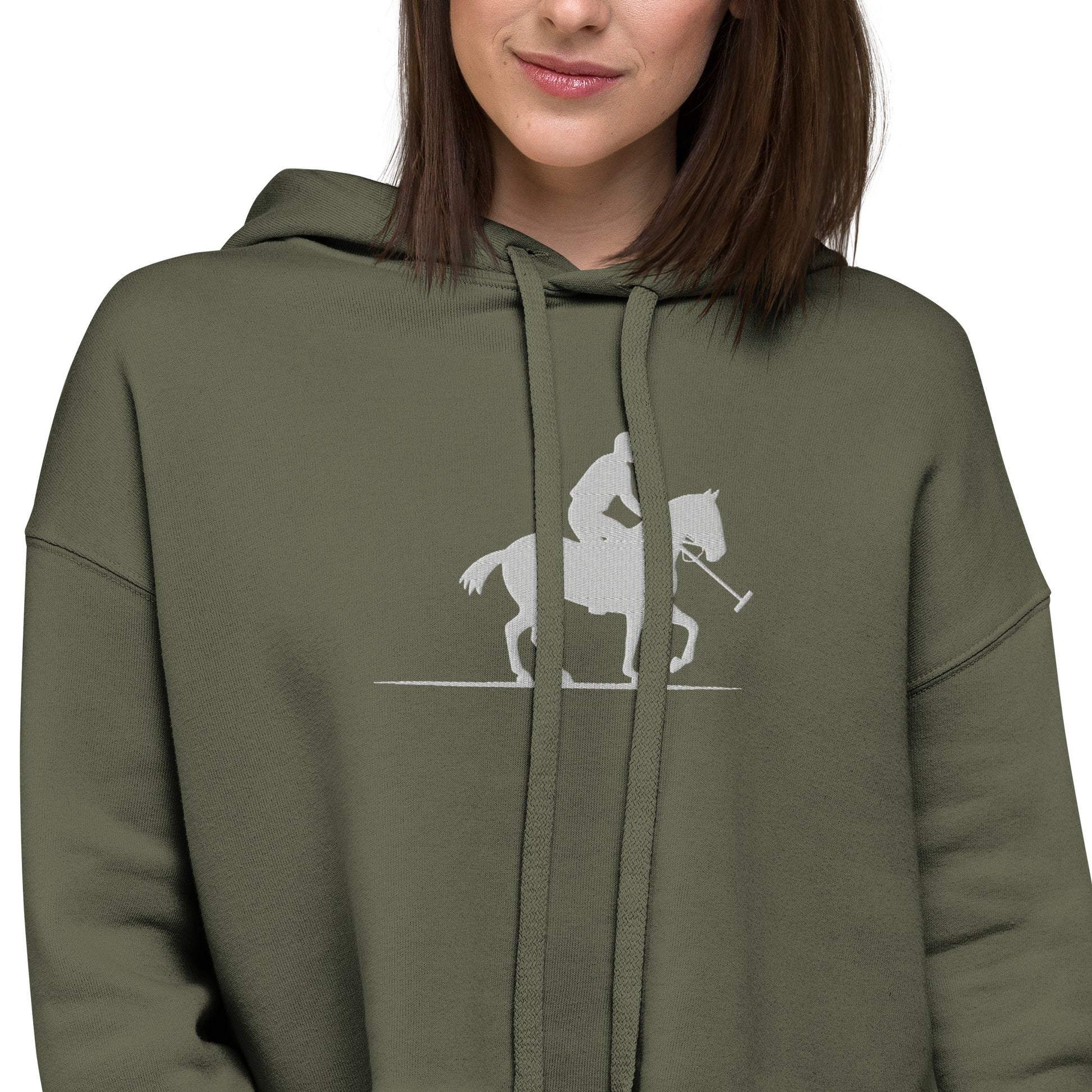 Polo Club Embroidered Crop Hoodie - Activewear Well