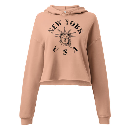 New York Women's Crop Hoodie - Activewear Well