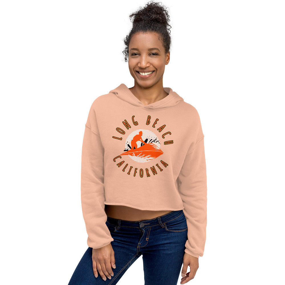 Long Beach Women's Crop Hoodie - Activewear Well