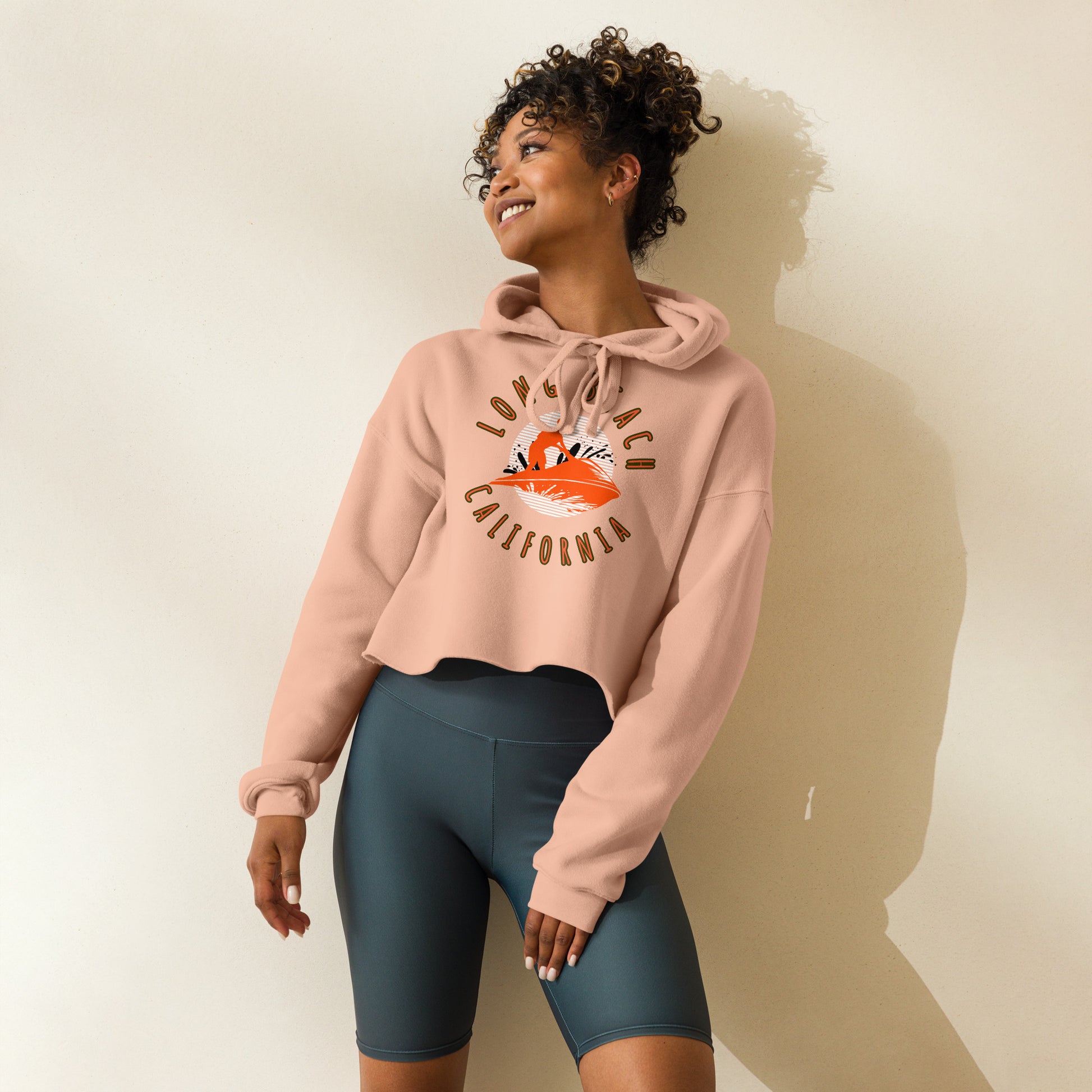 Long Beach Women's Crop Hoodie - Activewear Well