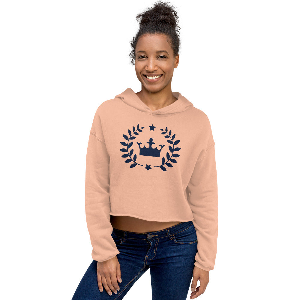 Victory Printed  Crop Hoodie - Activewear Well