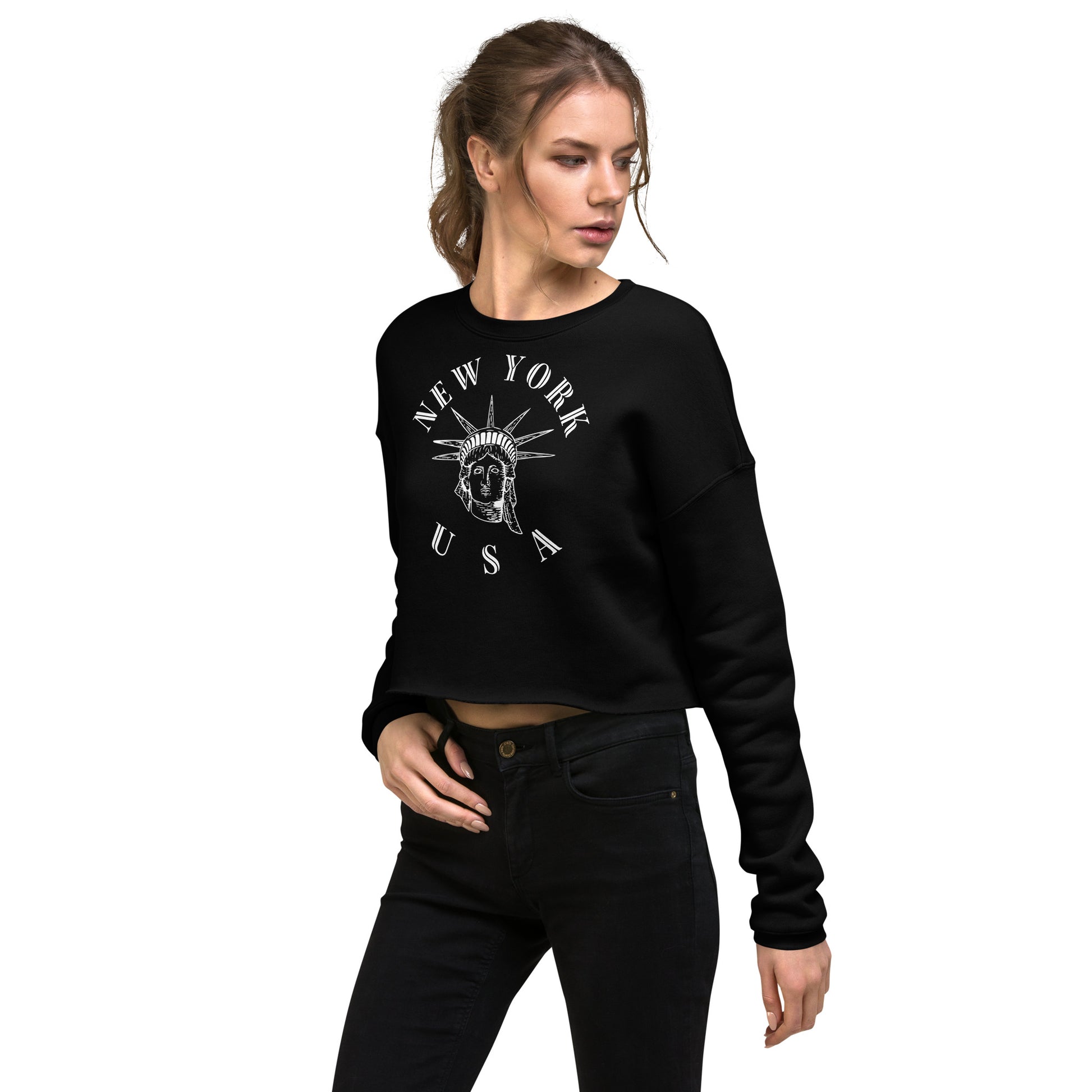 New York Women's Crop Sweatshirt - Activewear Well