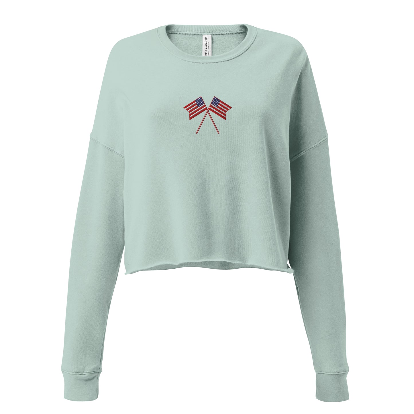 American Flag Crop Sweatshirt - Activewear Well