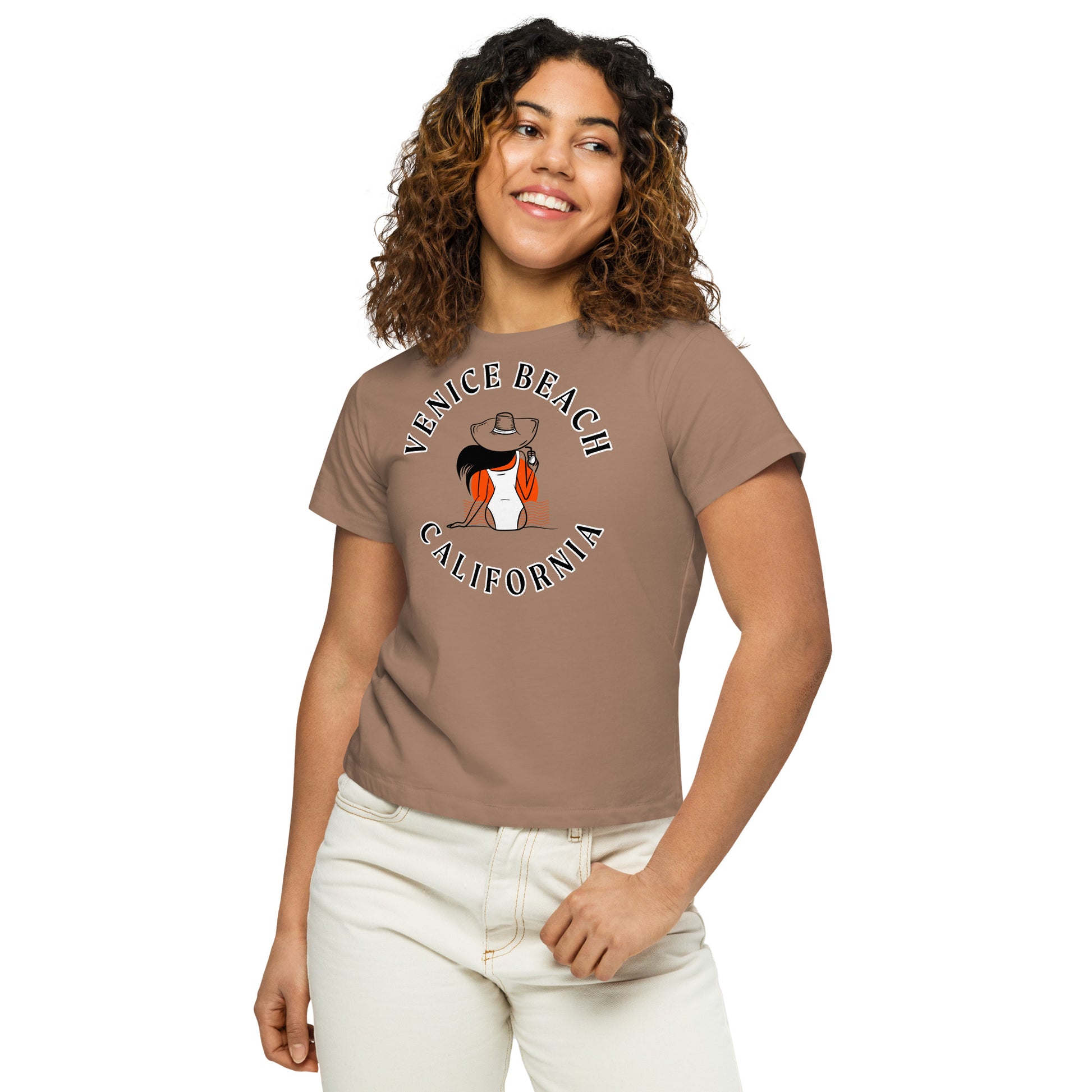 Venice Beach Women’s High-Waisted T-Shirt - Activewear Well