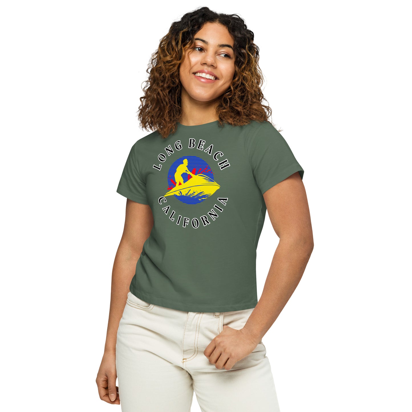Long Beach Women’s High-Waisted T-Shirt - Activewear Well