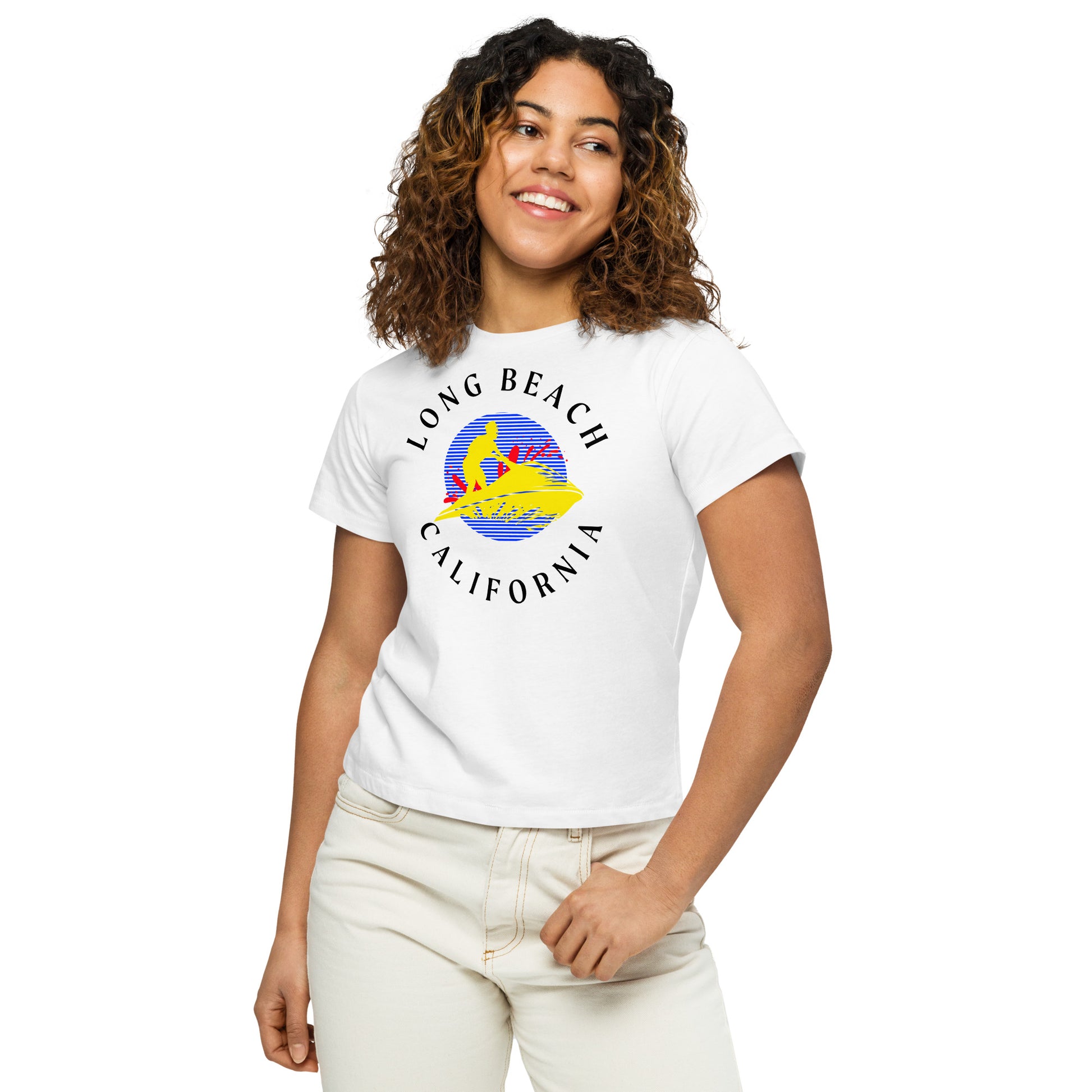 Long Beach Women’s High-Waisted T-Shirt - Activewear Well