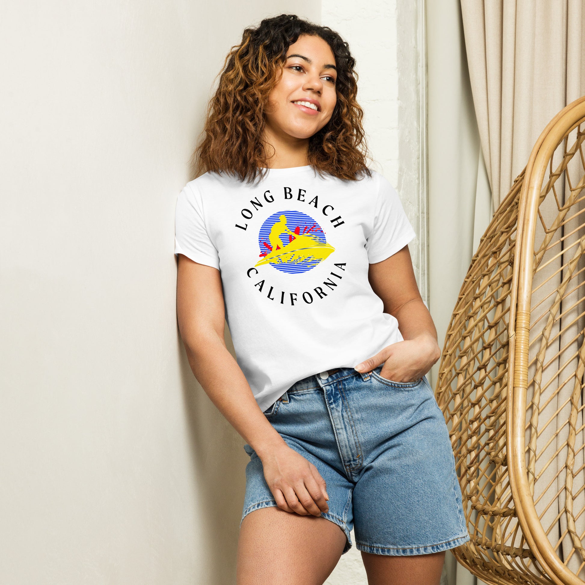 Long Beach Women’s High-Waisted T-Shirt - Activewear Well