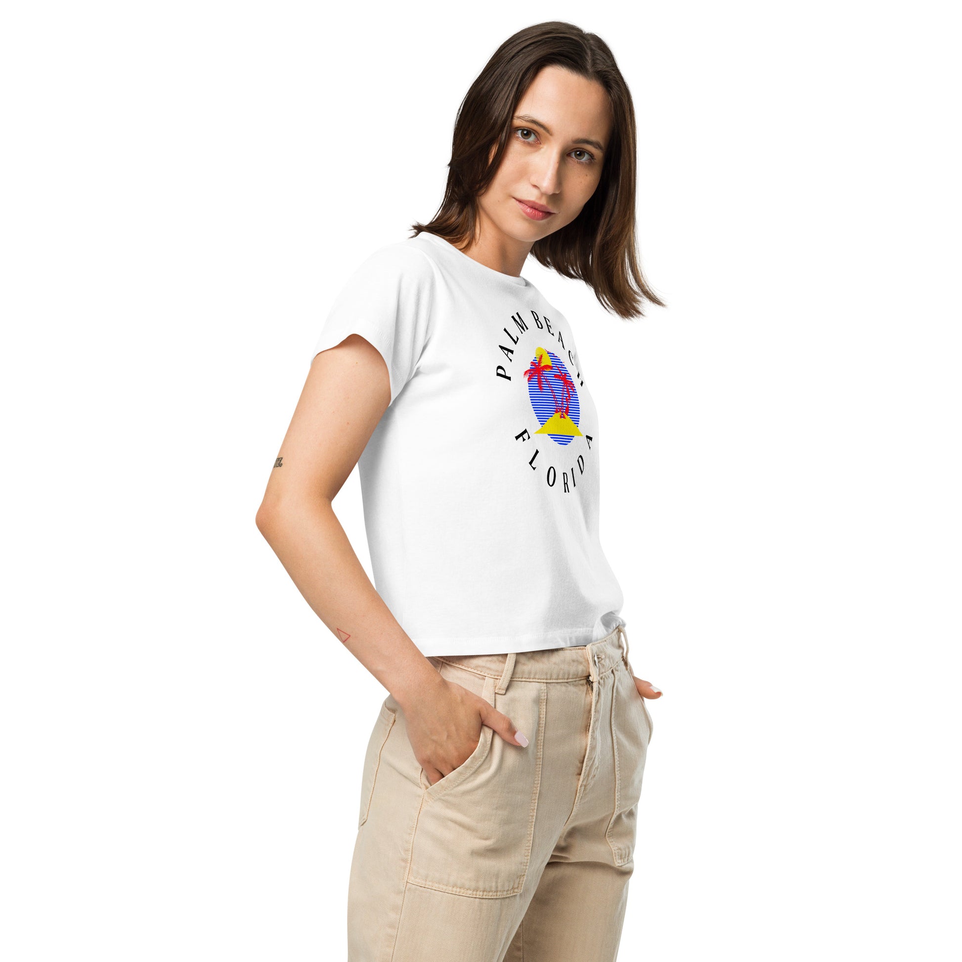 Palm Beach Women’s High-Waisted T-Shirt - Activewear Well